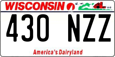 WI license plate 430NZZ