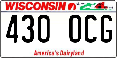 WI license plate 430OCG