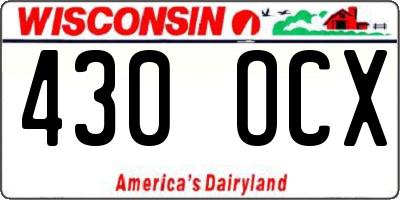 WI license plate 430OCX