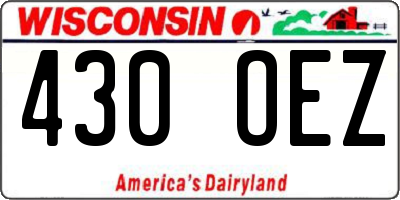 WI license plate 430OEZ