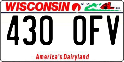 WI license plate 430OFV