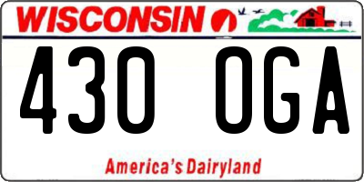 WI license plate 430OGA