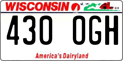 WI license plate 430OGH