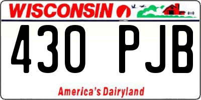 WI license plate 430PJB