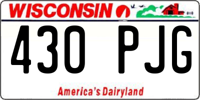 WI license plate 430PJG