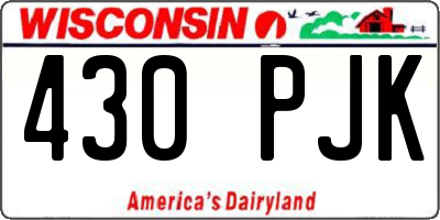 WI license plate 430PJK