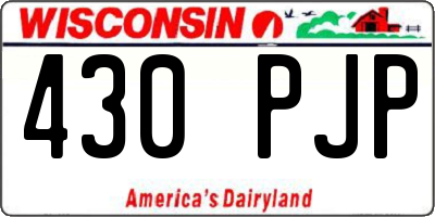 WI license plate 430PJP