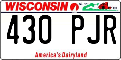 WI license plate 430PJR