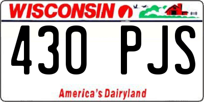 WI license plate 430PJS