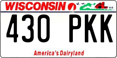 WI license plate 430PKK