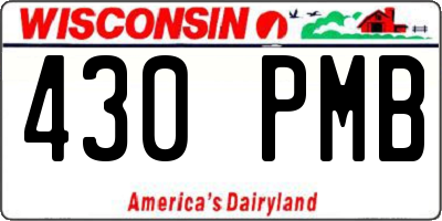 WI license plate 430PMB