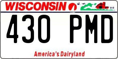 WI license plate 430PMD