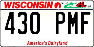 WI license plate 430PMF