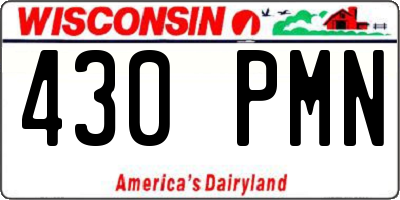 WI license plate 430PMN