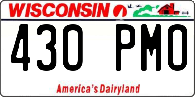 WI license plate 430PMO