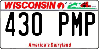 WI license plate 430PMP