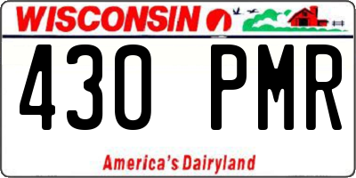 WI license plate 430PMR
