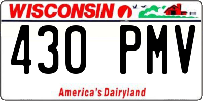 WI license plate 430PMV