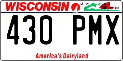 WI license plate 430PMX