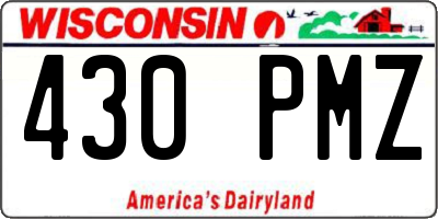 WI license plate 430PMZ