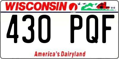 WI license plate 430PQF