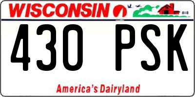 WI license plate 430PSK
