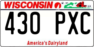 WI license plate 430PXC