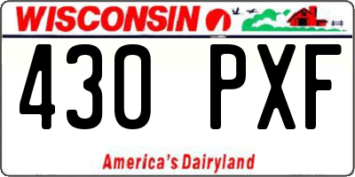 WI license plate 430PXF