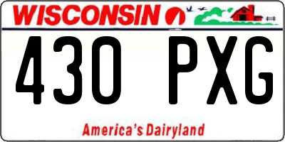 WI license plate 430PXG