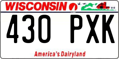 WI license plate 430PXK