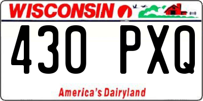 WI license plate 430PXQ