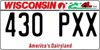 WI license plate 430PXX