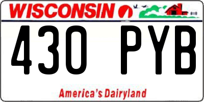 WI license plate 430PYB