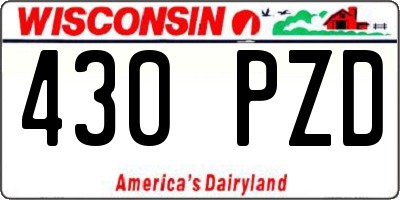 WI license plate 430PZD
