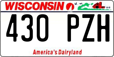 WI license plate 430PZH