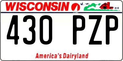 WI license plate 430PZP