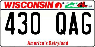 WI license plate 430QAG