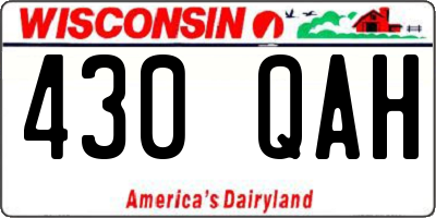 WI license plate 430QAH