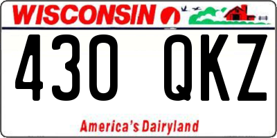 WI license plate 430QKZ