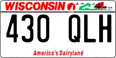 WI license plate 430QLH