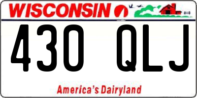 WI license plate 430QLJ