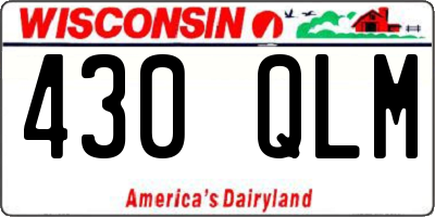 WI license plate 430QLM