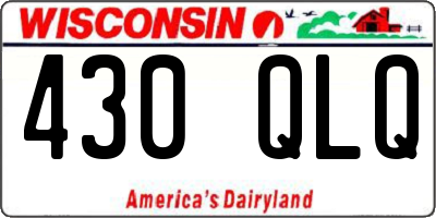 WI license plate 430QLQ