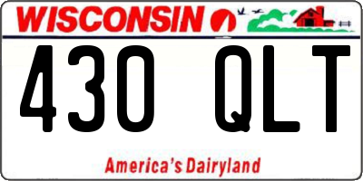 WI license plate 430QLT