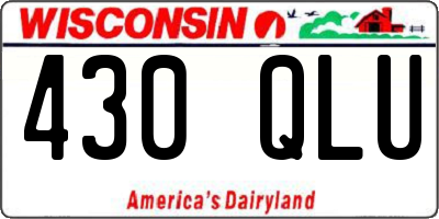 WI license plate 430QLU