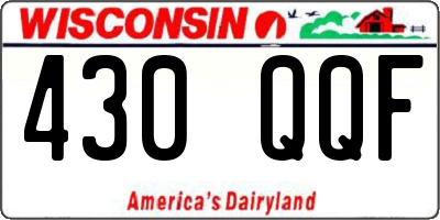 WI license plate 430QQF