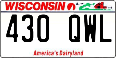 WI license plate 430QWL