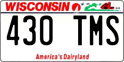 WI license plate 430TMS