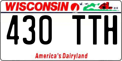 WI license plate 430TTH
