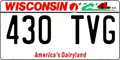 WI license plate 430TVG